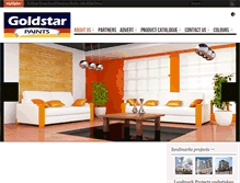 Tablet Screenshot of goldstarpaints.com
